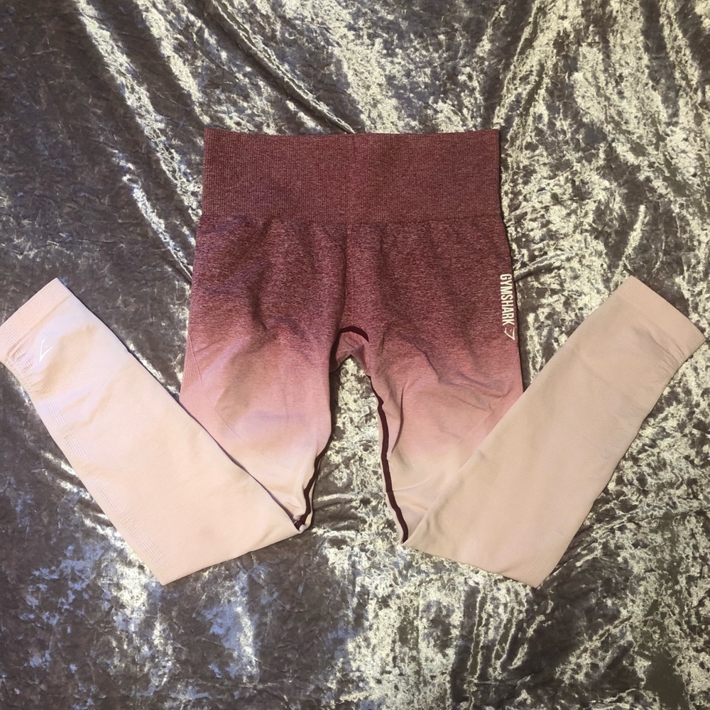 Gymshark ombré seamless leggings chalk pink/beat